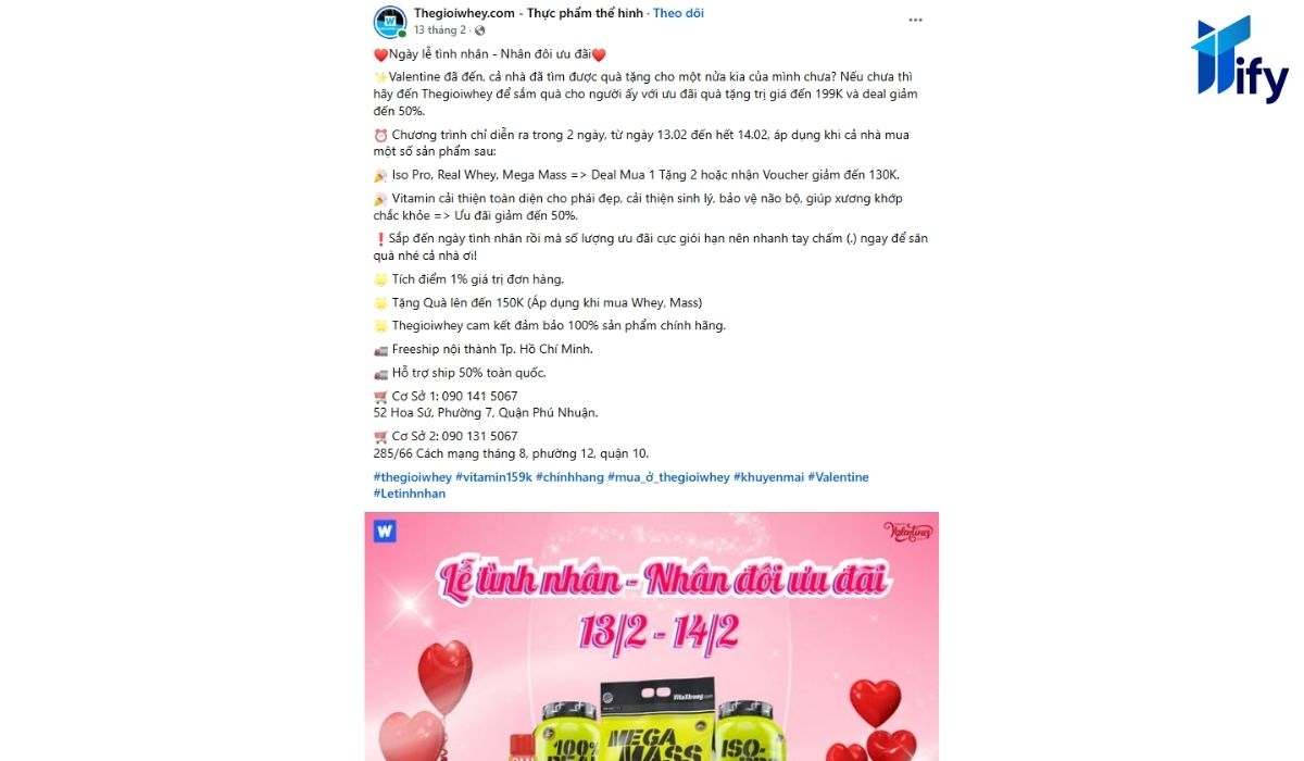 99+ Mẫu Content Khuyến Mãi Cực Hấp Dẫn Khách hàng Mẫu 1 – Valentine