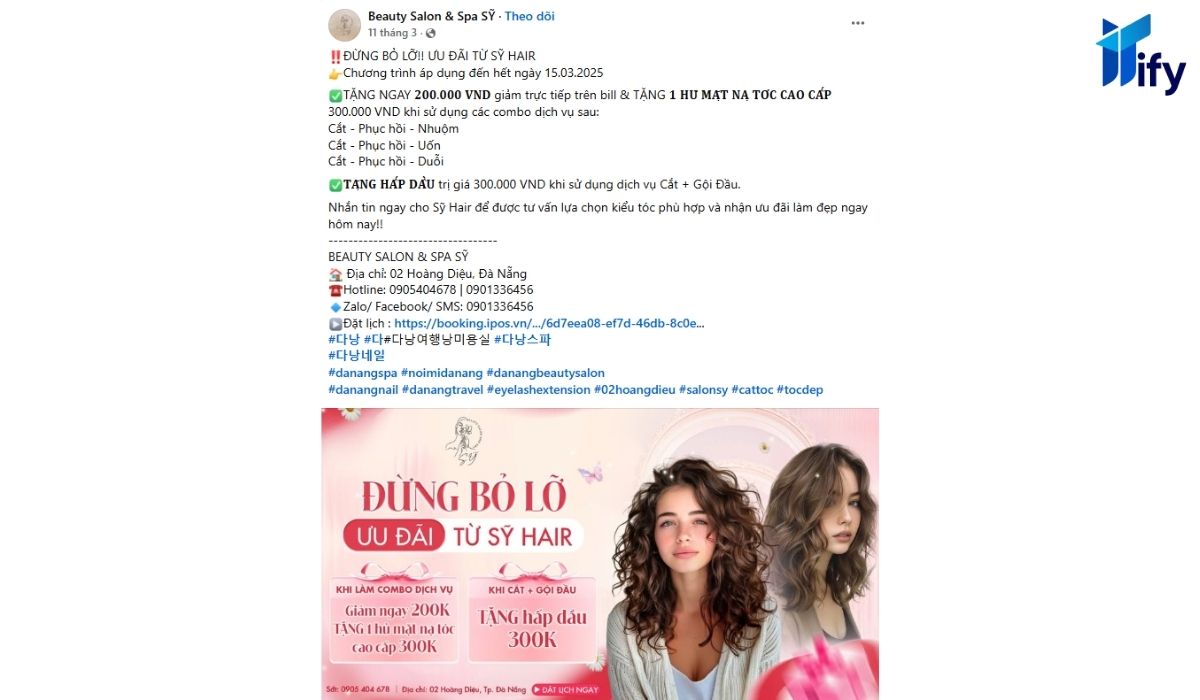 99+ Mẫu Content Khuyến Mãi Cực Hấp Dẫn Khách hàng Mẫu 2 – Salon tóc