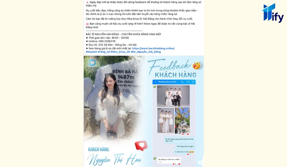 feedback tu tin nhan hoac