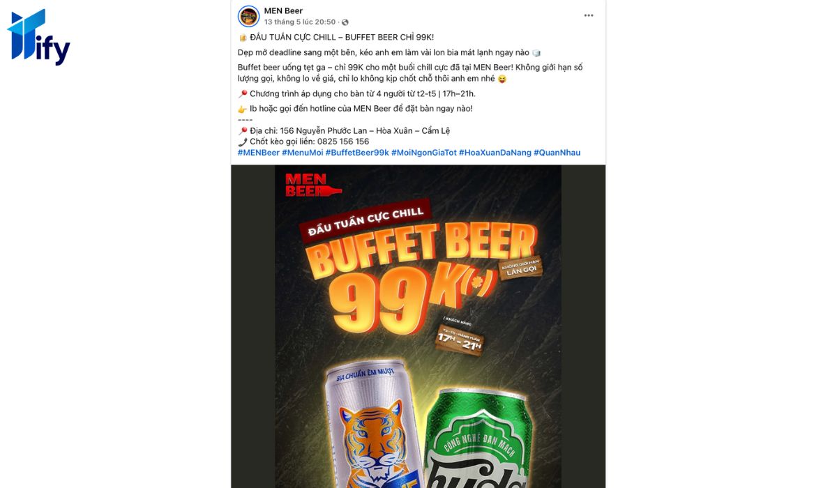 10+ Mẫu Content Thu Hút Khách Hàng – Bí Quyết Đưa Thương Hiệu Bứt Phá Mẫu content ngành F&B - MEN Beer